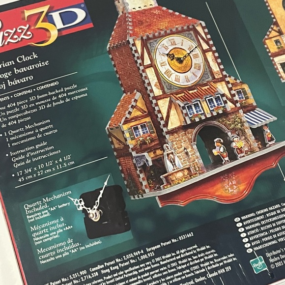 Vintage Puzz 3D Bavarian Clock Wrebbit Working Clock Jigsaw Puzzle / New / 2005 - Picture 6 of 8